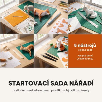 Startovací sada nářadí – papírový 3D model PaperTime