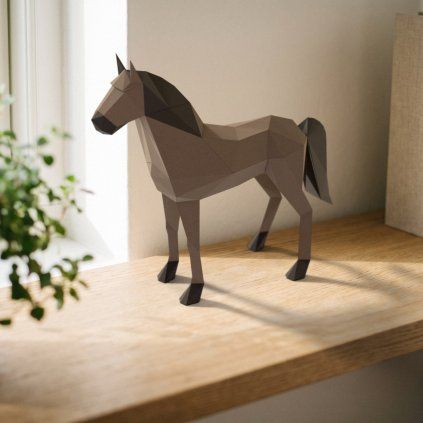 Kůň – papírový 3D model PaperTime