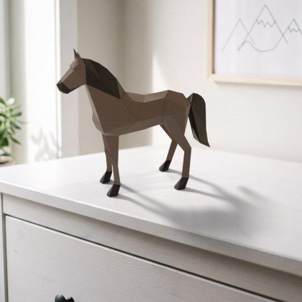 Kůň – papírový 3D model PaperTime
