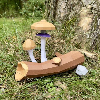 Houbičky – papírový 3D model PaperTime
