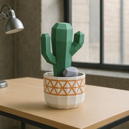Kaktus San Pedro – papírový 3D model PaperTime