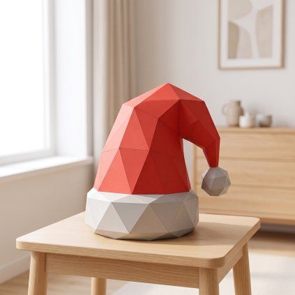 Vánoční čepice – papírový 3D model PaperTime