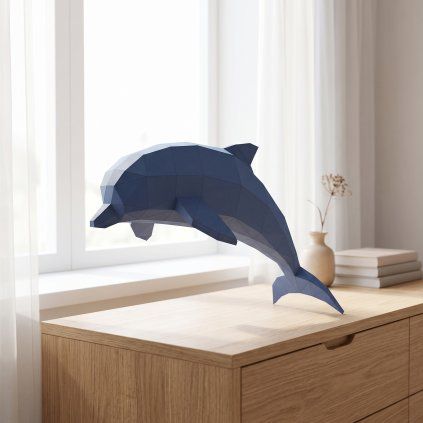 Delfín – papírový 3D model PaperTime