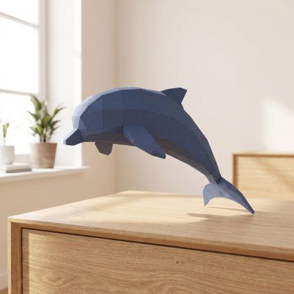Delfín – papírový 3D model PaperTime