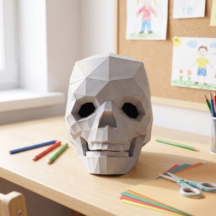 Lebka – papírový 3D model PaperTime