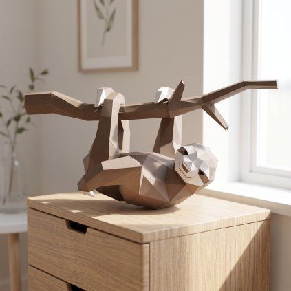 Lenochod – papírový 3D model PaperTime