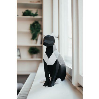 Černá kočka – papírový 3D model PaperTime