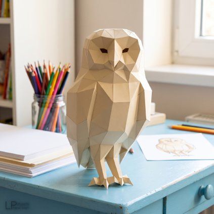 Sova – papírový 3D model PaperTime