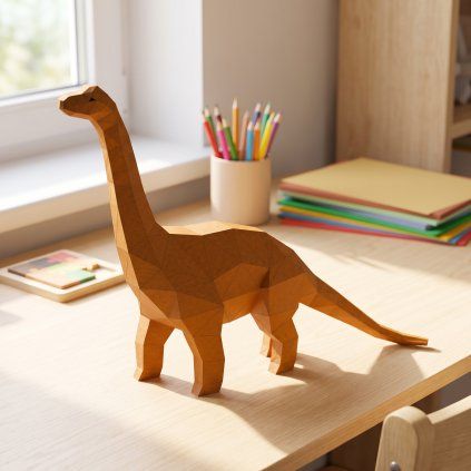 3D dinosaurus – papírový 3D model PaperTime