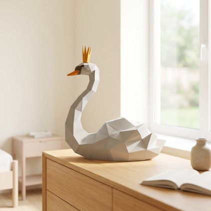 Labuť – papírový 3D model PaperTime
