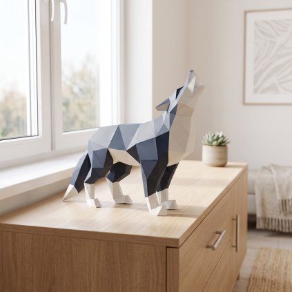 Vlk – papírový 3D model PaperTime