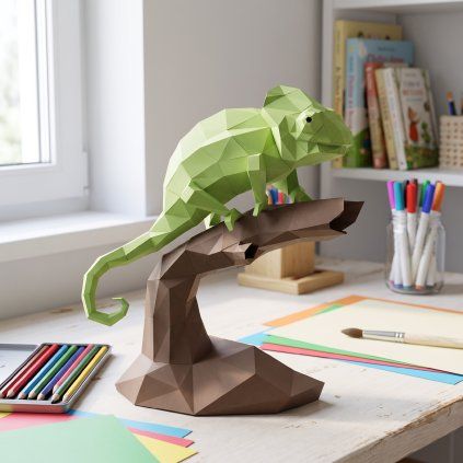 Chameleon – papírový 3D model PaperTime
