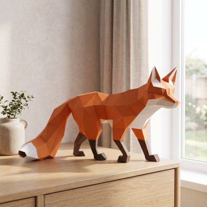 Liška – papírový 3D model PaperTime