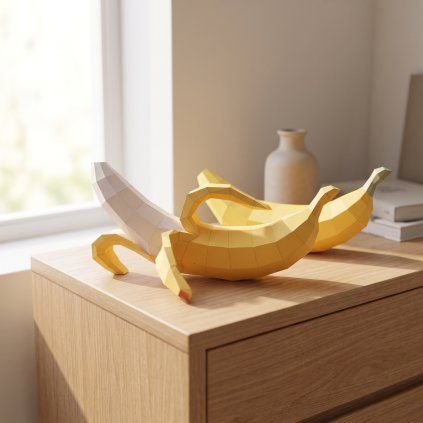 Banán – papírový 3D model PaperTime