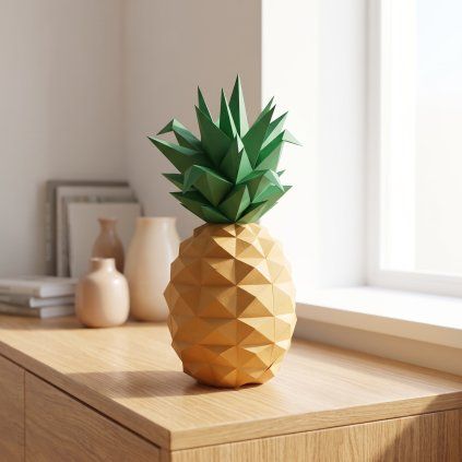 Papírový ananas PaperTime – letní dekorace