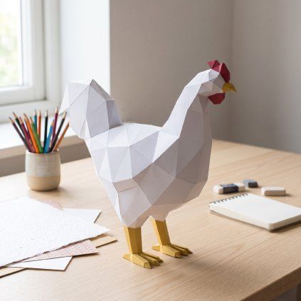 Kohout – papírový 3D model PaperTime