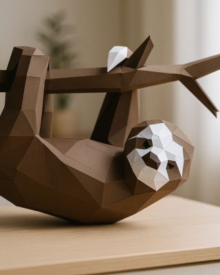 Lenochod – hrdina pomalých dní. 🦥 Naše papírová skládačka je ideální na odpočinek od shonu. Krok za krokem si složíte...