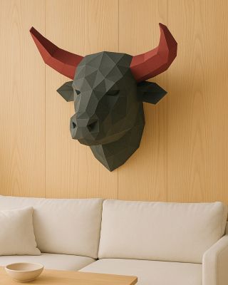 Síla, charakter a přesnost – Býk v papírové podobě! 🐂 Tahle skládačka je výzvou i odměnou v jednom. Složit ji zvládne...